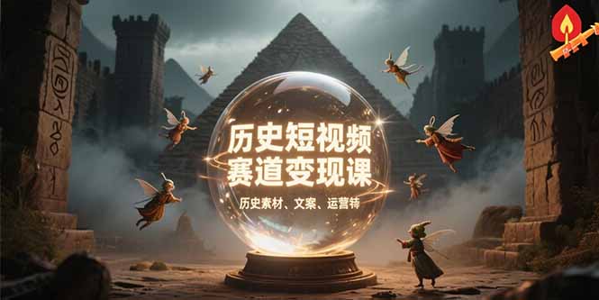 历史短视频赛道变现课，百集素材库应用，文案剪辑技巧，账号运营全案-超级会员网