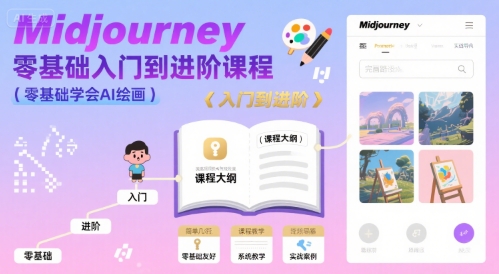 midjourney零基础入门到进阶课程，零基础学会AI绘画-超级会员网