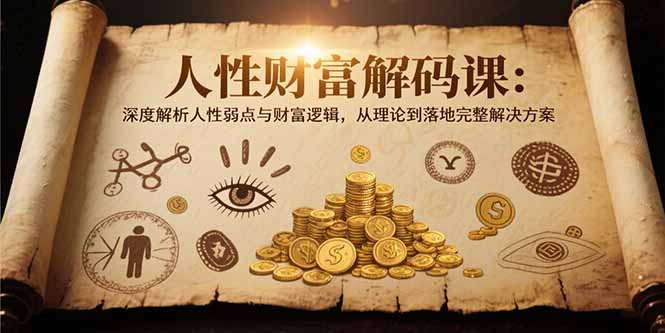 人性财富解码课6.0：深度解析人性弱点与财富逻辑，理论到落地完整解决方案-超级会员网