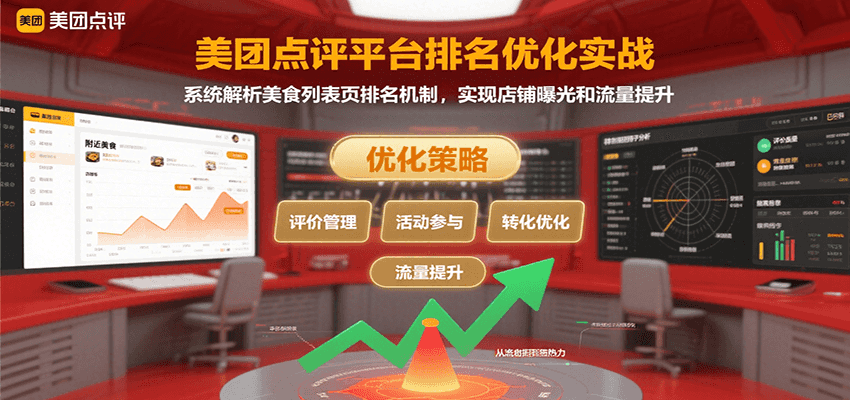 美团点评平台排名优化实战，系统解析美食列表页排名机制，实现店铺曝光和流量提升-超级会员网