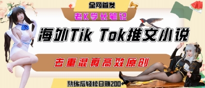海外tiktok小说推文暴力项目，高停留率，高转化率，上手后一天搞顿饭钱不是问题-超级会员网