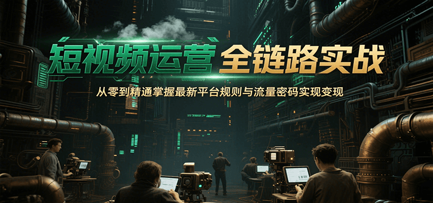 短视频运营全链路实战，从零到精通掌握最新平台规则与流量密码实现变现-超级会员网