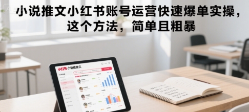 小说推文小红书账号运营快速爆单实操，这个方法，简单且粗暴-超级会员网