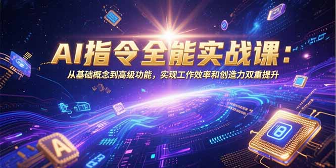 AI指令全能实战课：从基础概念到高级功能，实现工作效率和创造力双重提升-超级会员网