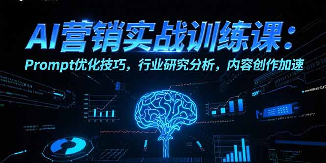AI营销实战训练课：Prompt优化技巧，行业研究分析，内容创作加速-超级会员网