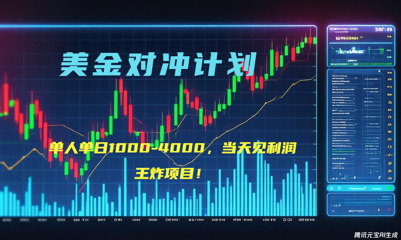 2025年最暴力项目“美金先登计划”最新最强对冲战法，每日实际收益1K-4K-超级会员网