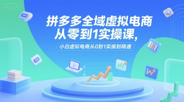 拼多多全域虚拟电商从零到1实操课，小白虚拟电商从0到1实操到精通-超级会员网