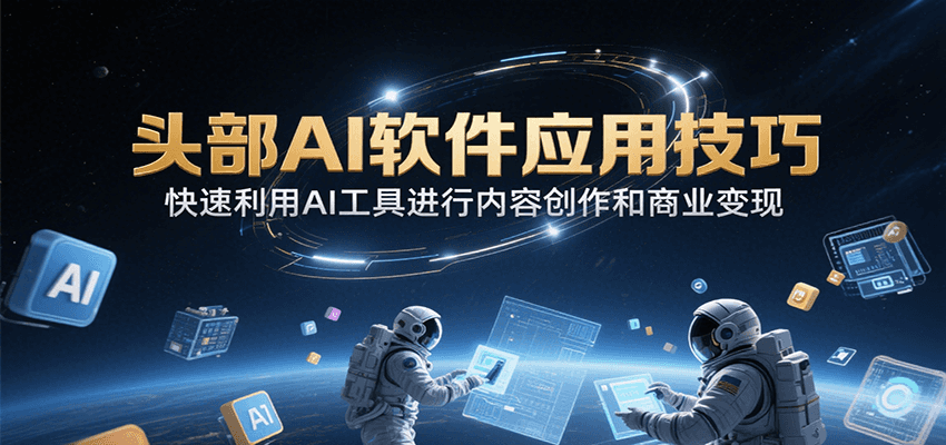 头部AI软件应用技巧，快速利用AI工具进行内容创作和商业变现-超级会员网