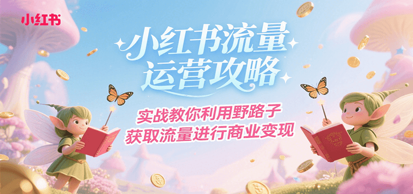 小红书流量运营攻略，实战教你利用野路子获取流量进行商业变现-超级会员网