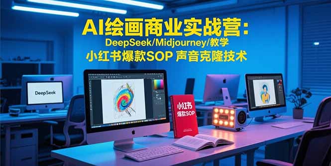 AI绘画商业实战营：DeepSeek/Midjourney/教学 小红书爆款SOP 声音克隆技术-超级会员网
