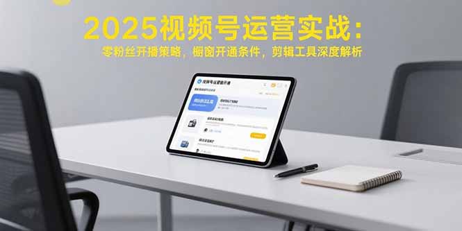 2025视频号运营实战：零粉丝开播策略，橱窗开通条件，剪辑工具深度解析-超级会员网