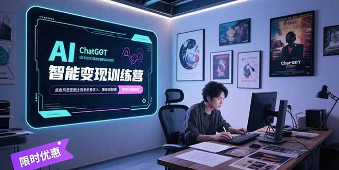 AI智能变现训练营，ChatGPT写作变现，电影解说制作，图文带货方法论-超级会员网