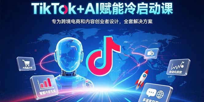 TikTok+AI赋能冷启动课：专为跨境电商和内容创业者设计，全套解决方案-超级会员网