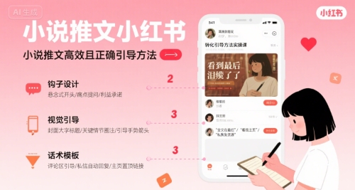 小说推文小红书高转化引导方法实操课，小说推文高效且正确引导方法-超级会员网