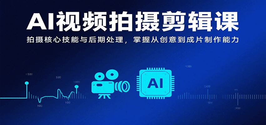 AI视频拍摄剪辑课，拍摄核心技能与后期处理，掌握从创意到成片制作能力-超级会员网