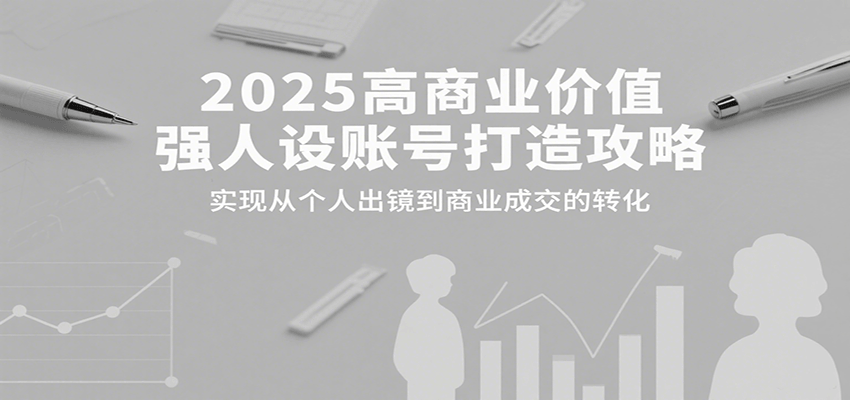 2025高商业价值强人设账号打造攻略，实现从个人出镜到商业成交的转化-超级会员网