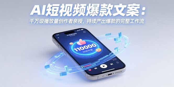 AI短视频爆款文案：千万级播放量创作者亲授，持续产出爆款的完整工作流-超级会员网