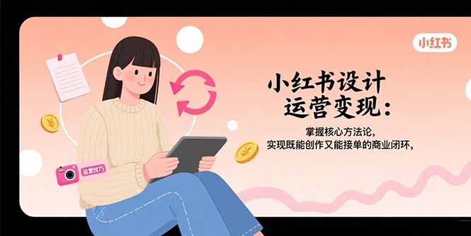 小红书设计运营变现：掌握核心方法论，实现既能创作又能接单的商业闭环-超级会员网