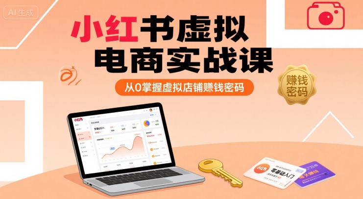小红书虚拟电商实战课，从0掌握虚拟店铺賺钱密码(更新)-超级会员网