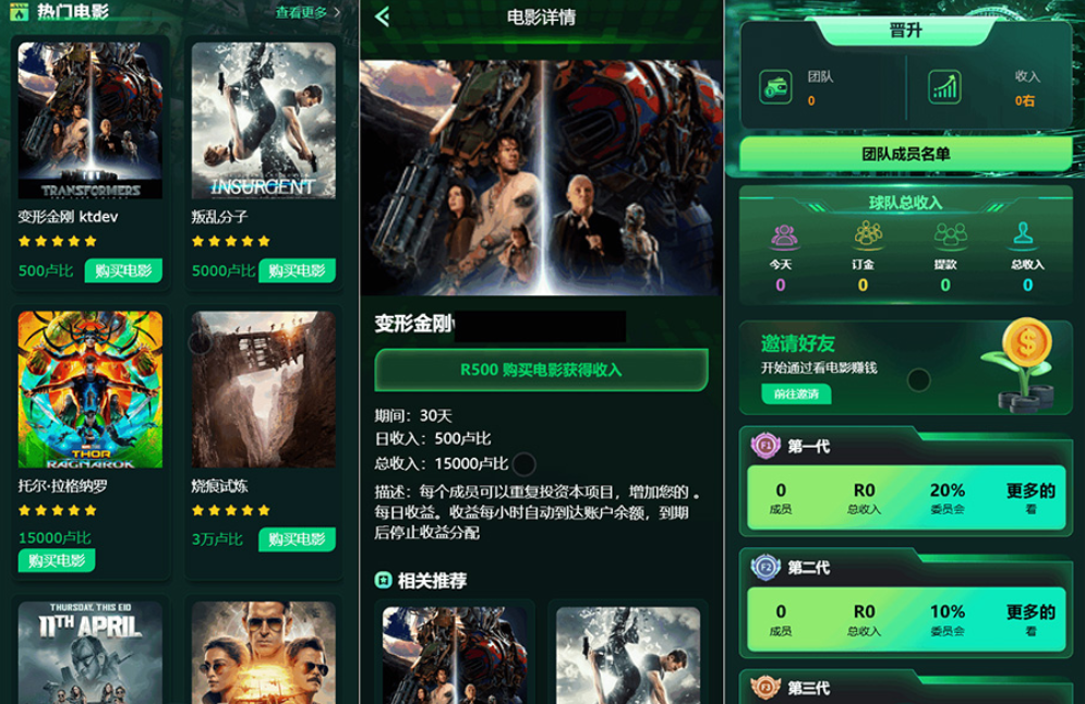 Flickiri Fun海外电影投资理财源码 电影投资正规平台 影视理财类源码-超级会员网
