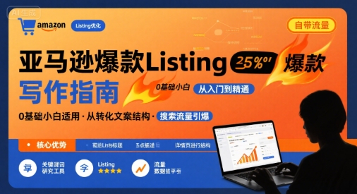 亚马逊爆款Listing写作方法，亚马逊0基础小白也能写爆款自带流量的Listing-超级会员网