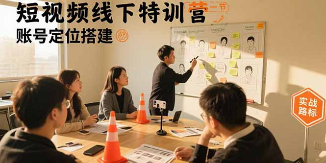 短视频线下特训营：账号定位搭建/口播号拍摄剪辑/直播间流量入口/变现实战-超级会员网