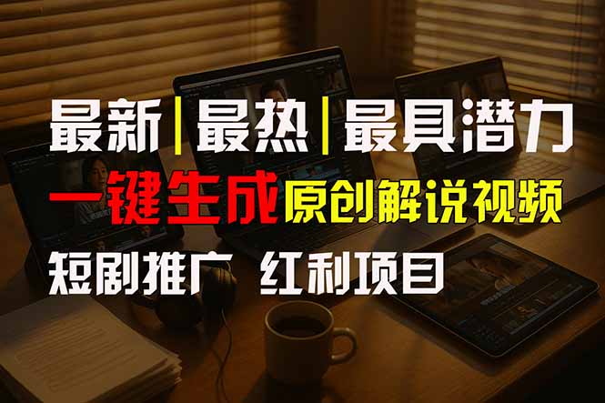 短剧推广新思路，AI一键生成原创解说视频，10分钟产出100条，30天赚了5.5w-超级会员网