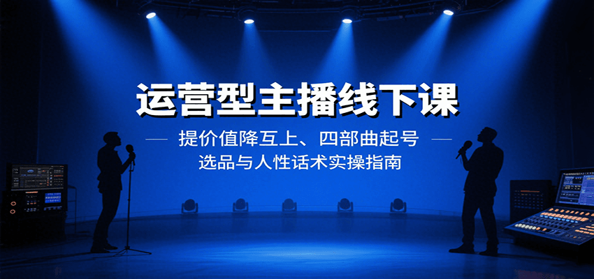 运营型主播线下课：提价值降互上、四部曲起号、选品与人性话术实操指南-超级会员网