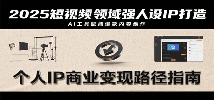 2025短视频领域强人设IP打造，结合爆款案例与AI工具应用，从个人出镜到商业成交转化-超级会员网