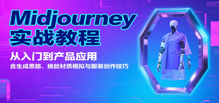 Midjourney实战教程：从入门到产品应用，含生成思路、换脸材质模拟与服装创作技巧-超级会员网