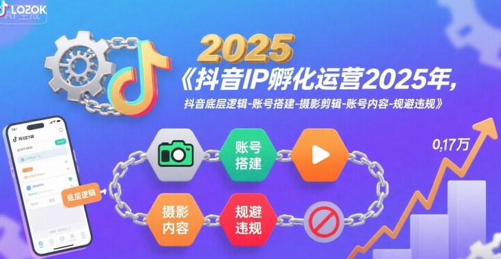 抖音IP孵化运营2025年，抖音底层逻辑-账号搭建-摄影剪辑-账号内容-规避违规-超级会员网