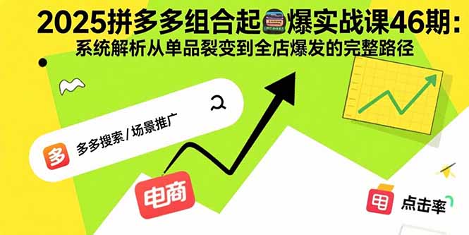 2025拼多多组合起爆实战课46期：系统解析从单品裂变到全店爆发的完整路径-超级会员网