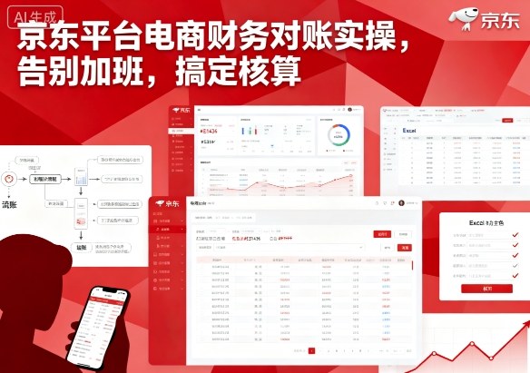 京东平台电商财务对账实操，告别加班，搞定核算-超级会员网