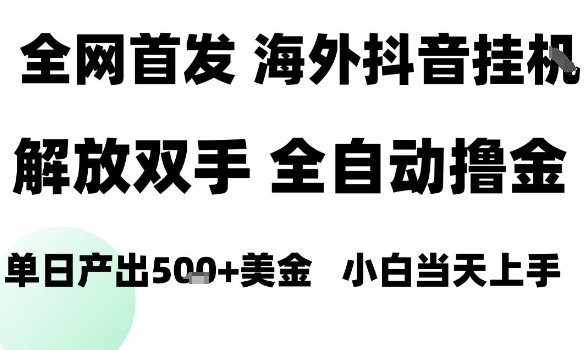 海外抖音无人直播，单日产出1.5k+，长期稳定，新手可玩，无脑操作【揭秘】-超级会员网