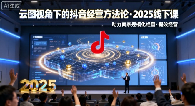云图视角下的抖音经营方法论，2025线下课，助力商家规模化经营，提效经营(录音+字幕)-超级会员网