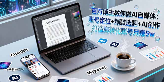 百万博主教你做AI自媒体：账号定位+爆款选题+AI创作 打造高转化账号月赚5w-超级会员网