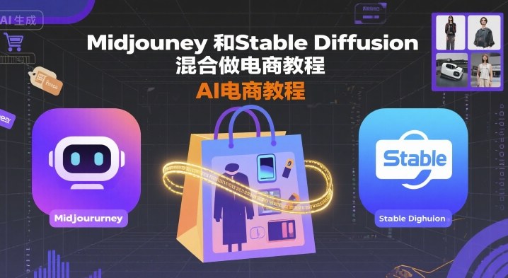 Midjourney和Stable Diffusion混合做电商教程-ai电商教程-超级会员网