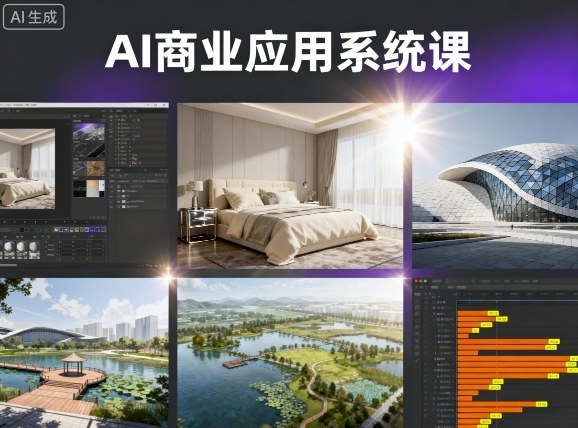 AI商业应用系统课，室内-软装-建筑-景观，智能设计+效果图+动画画实战-超级会员网
