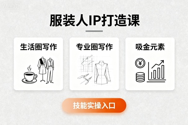 服装人IP打造课，文案创富+生活圈写作+专业圈写作+服装人专属+吸金元素+技能实操-超级会员网