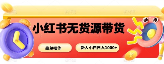 小红书无货源带货项目，简单无脑，新人小白日入多张-超级会员网