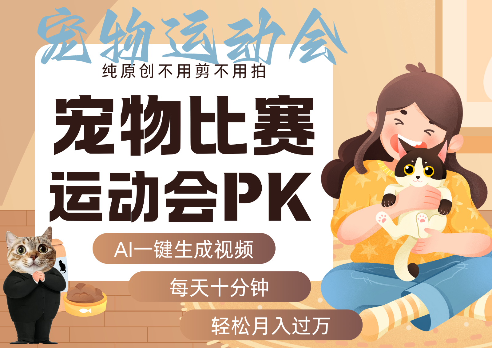 AI萌宠运动员跳水 射击 篮球 足球比赛 每天十分钟 附详细提示词文案库 代替做…-超级会员网