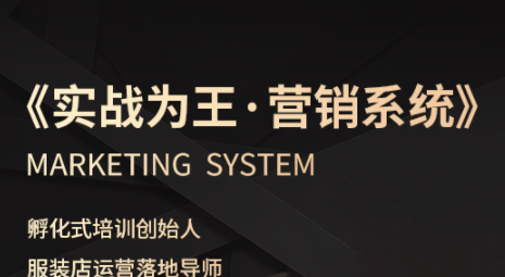 老杨·服装老板必修课《实战为王-营销系统》实现业绩被动式增长-超级会员网