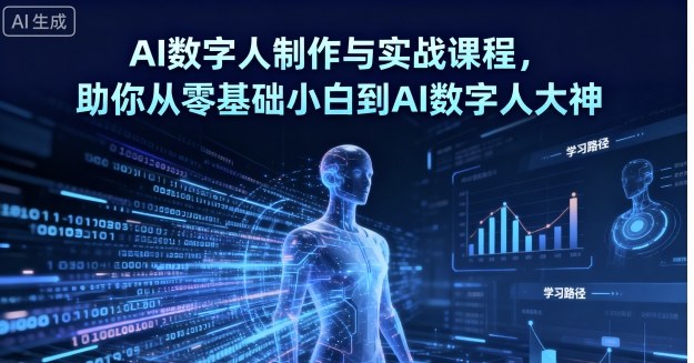 AI数字人制作与实战课程，助你从零基础小白到AI数字人大神-超级会员网