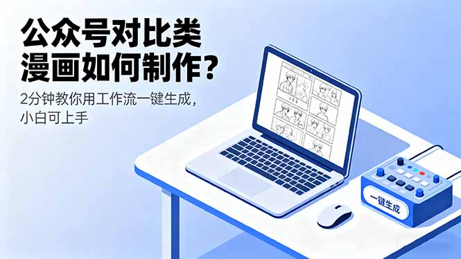 公众号对比类漫画如何制作？2分钟教你用工作流一键生成，小白可上手-超级会员网