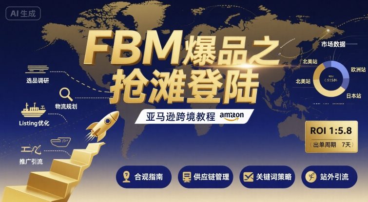 FBM爆品之抢滩登陆-亚马逊跨境教程-超级会员网