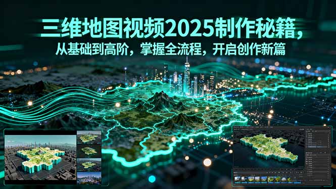三维地图视频2025制作秘籍，从基础到高阶，掌握全流程，开启创作新篇-超级会员网