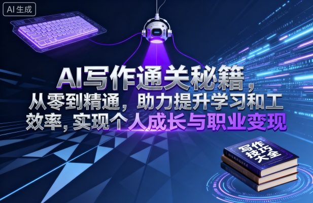 AI写作通关秘籍，从零到精通，助力提升学习和工作效率，实现个人成长与职业变现-超级会员网