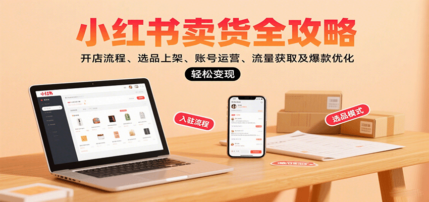 小红书卖货全攻略：开店流程、选品上架、账号运营、流量获取及爆款优化，轻松变现-超级会员网
