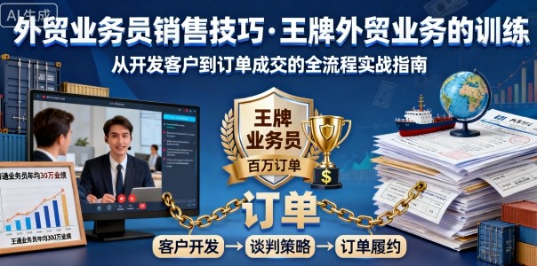 外贸业务员销售技巧，王牌外贸业务的训练-超级会员网