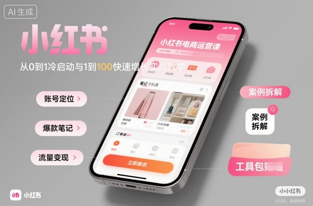 小红书电商运营课：从0到1冷启动与1到100快速增长实战教学-超级会员网
